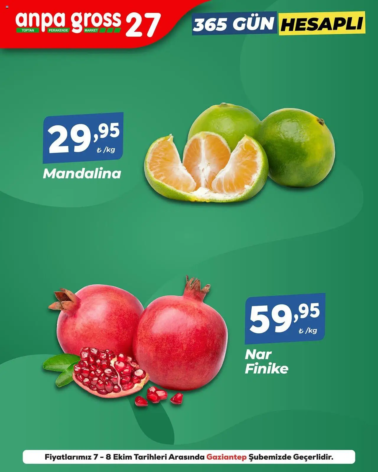 Anpa Gross Meyve Sebze (07 - 08 Ekim 2025) - Sayfa numarası 1 - Mandalina