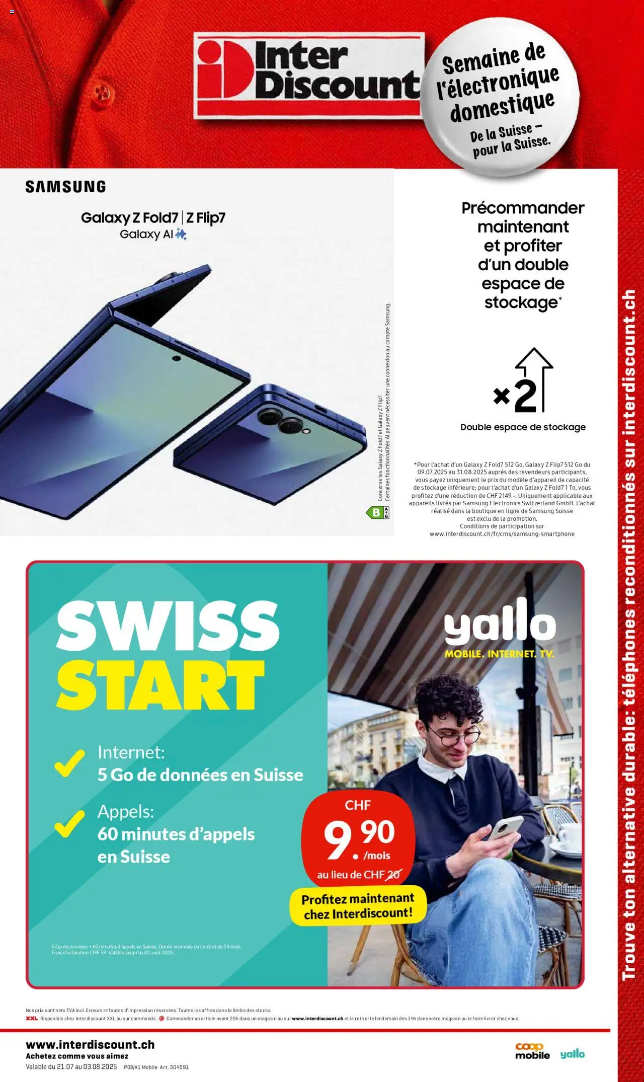Interdiscount Aktionen Mobile FR ab 21.07.2025 - Seitennummer 1