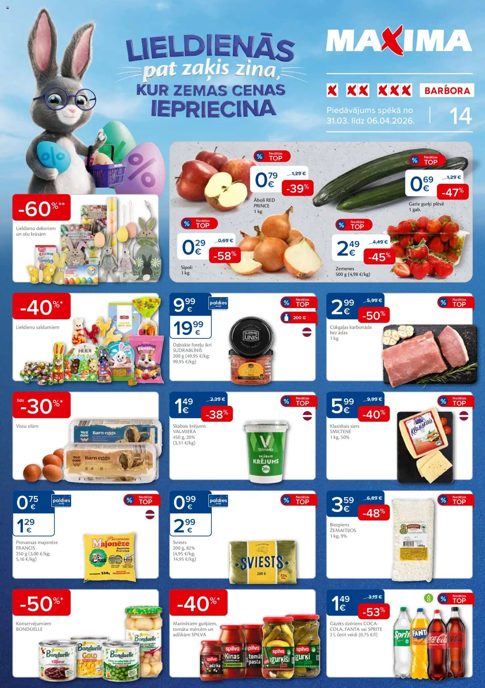 Skatīt Maxima akciju bukletu, derīgs no 31.03.2026.