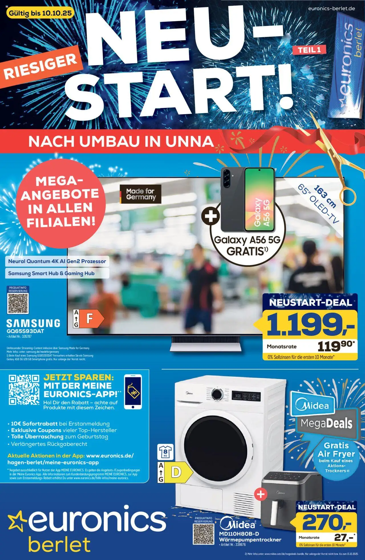 Euronics Neustart Angebote (vom 02.10.2025 - 10.10.2025)