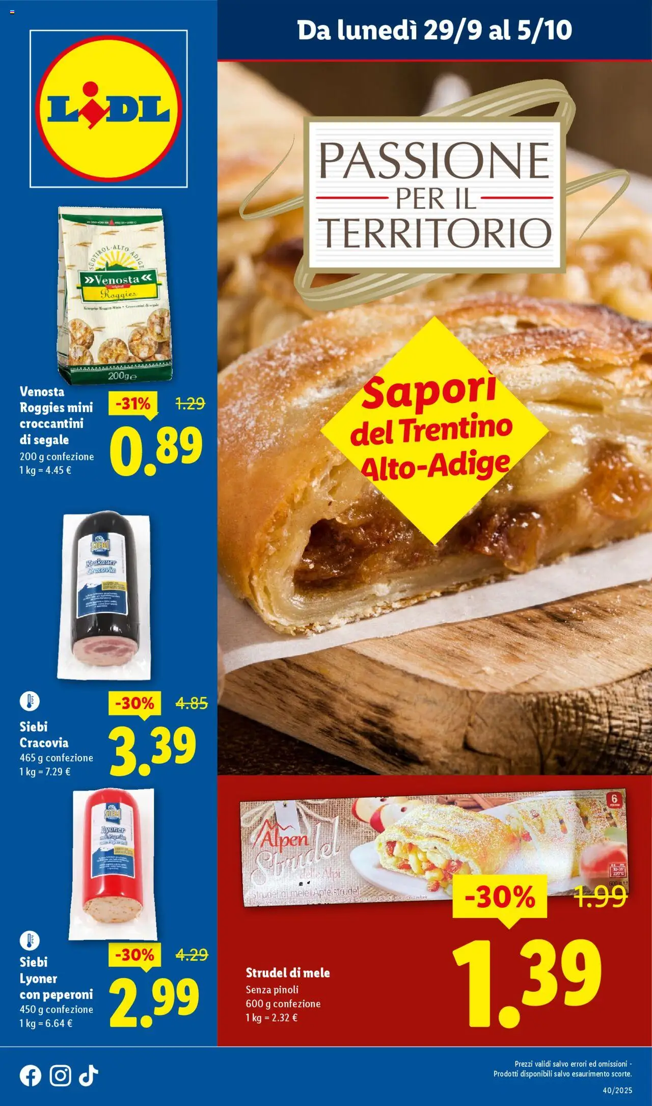Volantino Lidl valido da 29/09/2025 numero di pagina 1