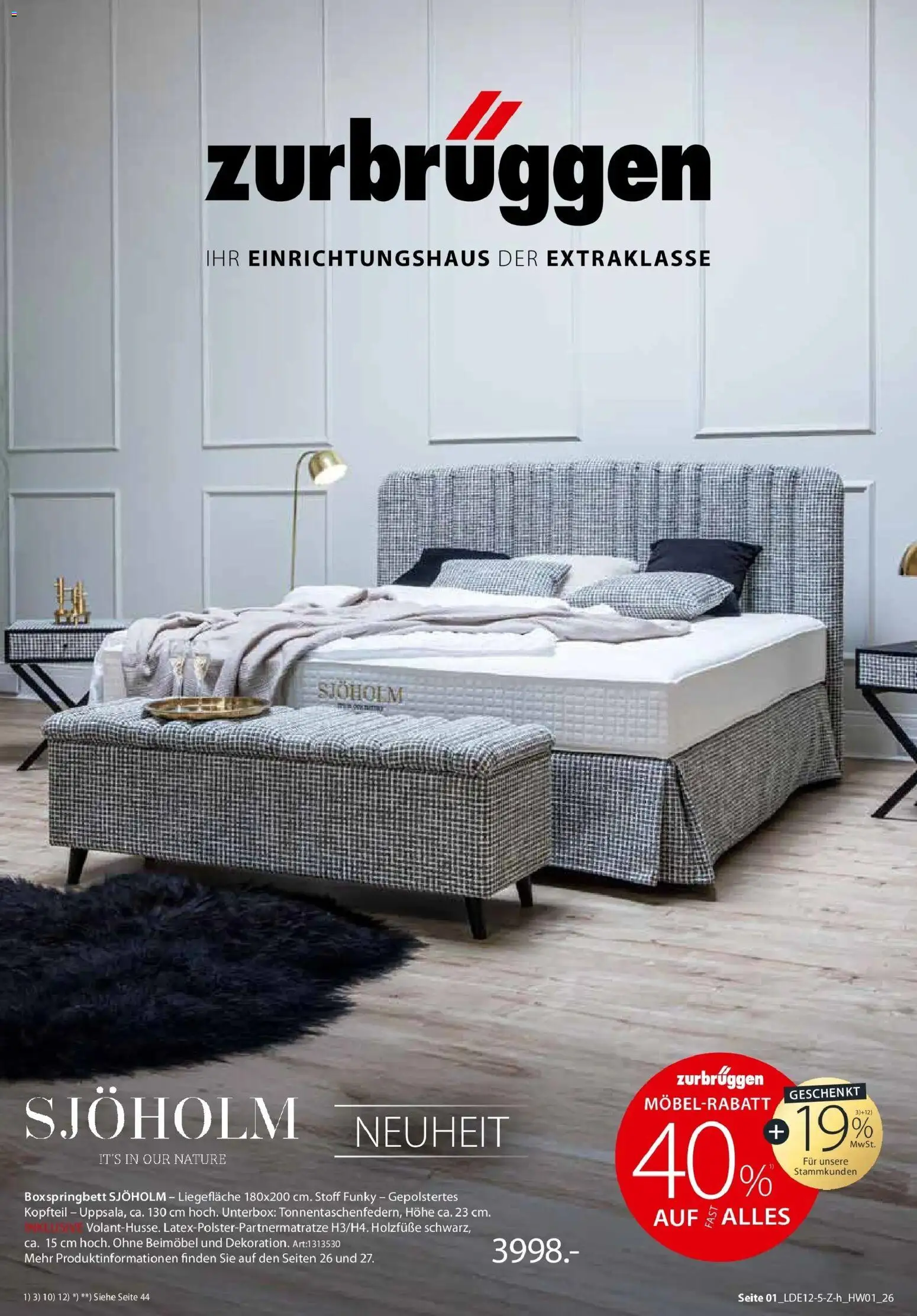 Vorschau von dem Prospekt des Geschäftes Zurbrüggen, gültig ab dem 18.01.2026 - Boxspringbett