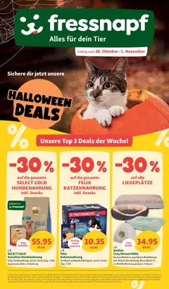 Vorschau des Merkblatts Aktionen vom Shop Fressnapf gültig von 28.10.2025 bis 01.11.2025