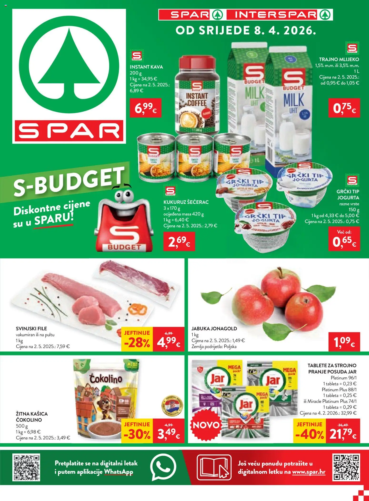 Pregled letka Spar Katalog trgovine Spar vrijedi od 08.04.2026