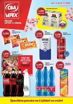 Náhľad CBA Verex letáku platného od 01.04.2026