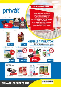 PRIVÁT - Akciós újság PRIVÁT megtekintése, amely érvényes 2025.10.27.-től