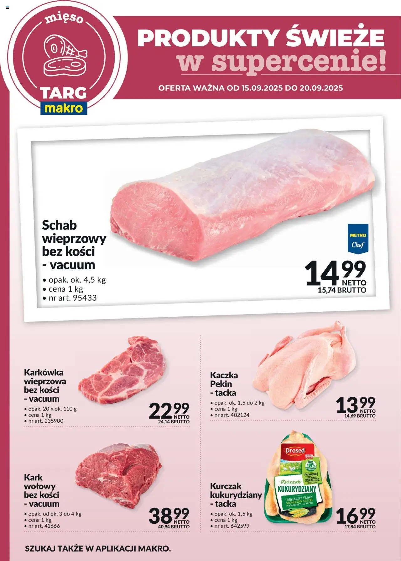 Makro Produkty świeże w supercenie od 15.09.2025 - Nowa Gazetka - Numer strony 1