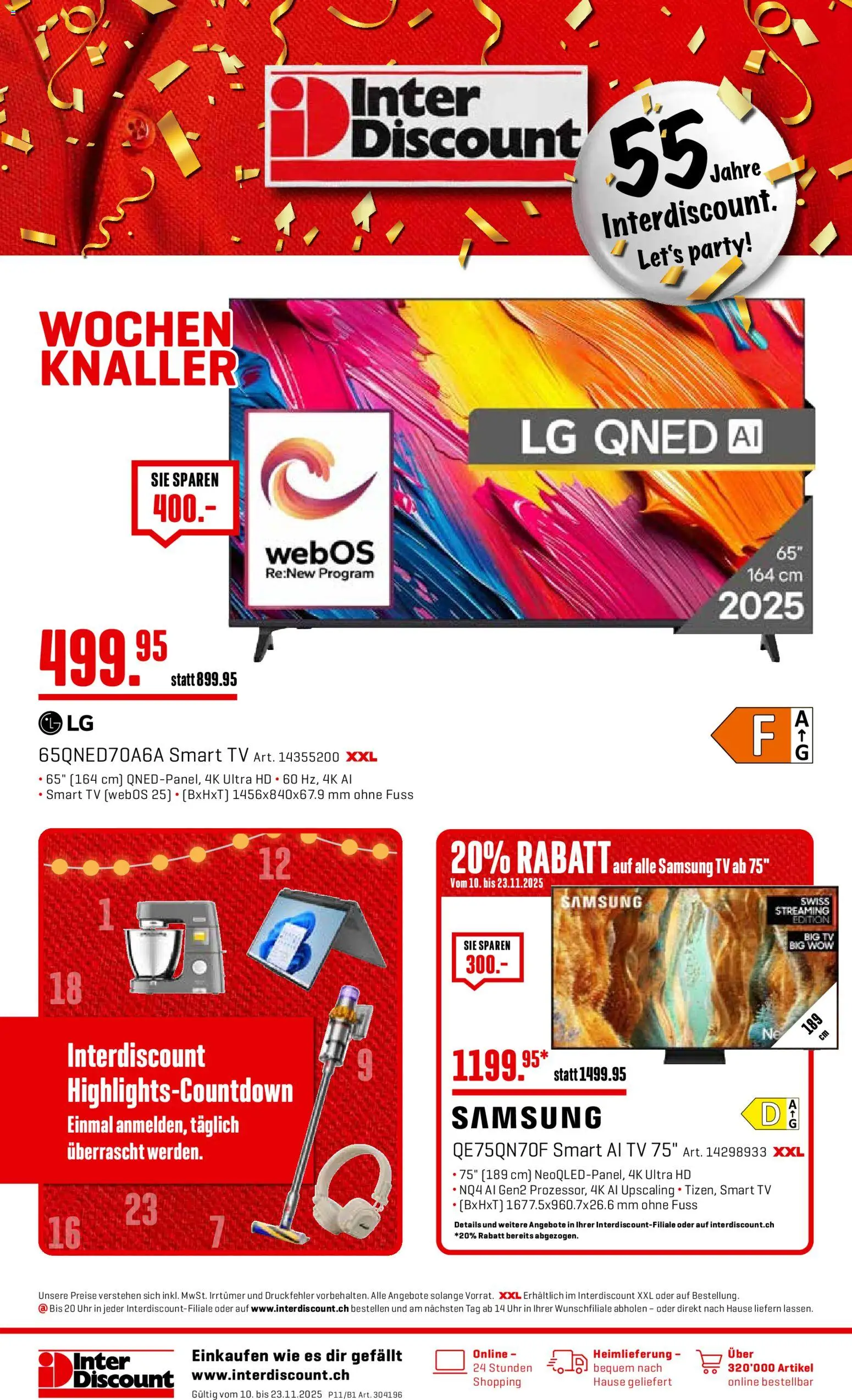 Vorschau des Merkblatts Aktionen vom Shop Interdiscount gültig von 10.11.2025 bis 23.11.2025