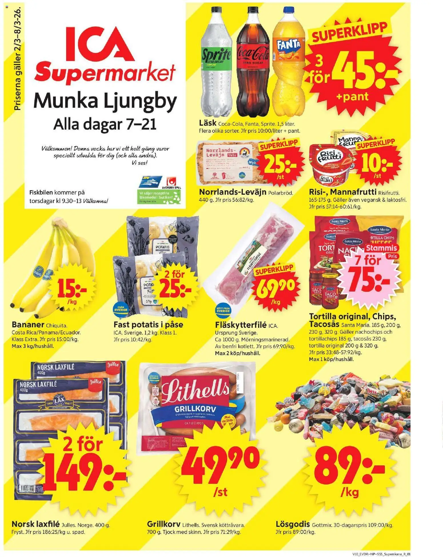Förhandsgranska reklamblad Munka-Ljungby från butik ICA Supermarket gäller från 02/03/2026