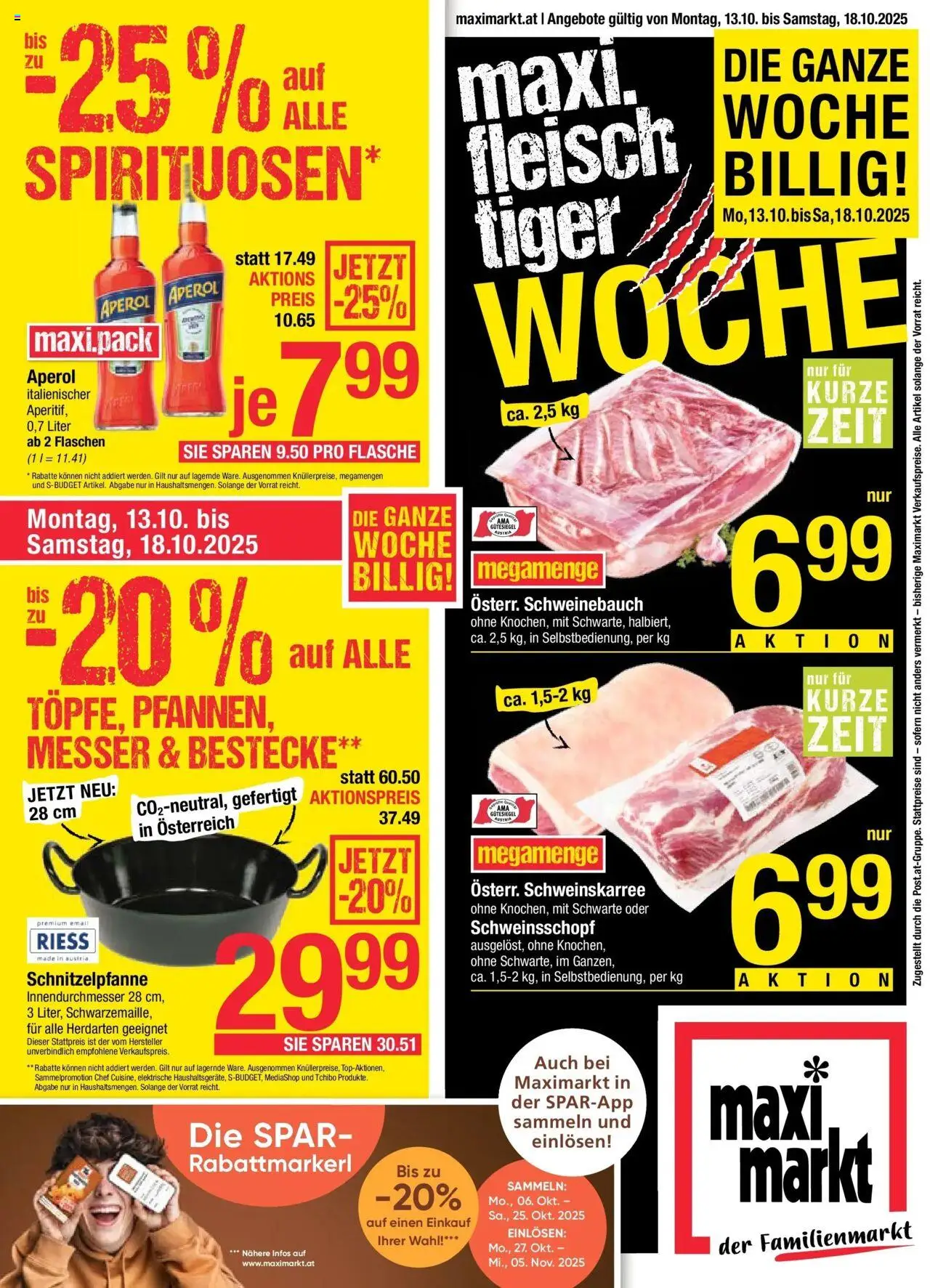 Vorschau der Angebote: Maximarkt Anif, Bruck an der Großglocknerstraße gültig ab 13.10.2025 - Aperol