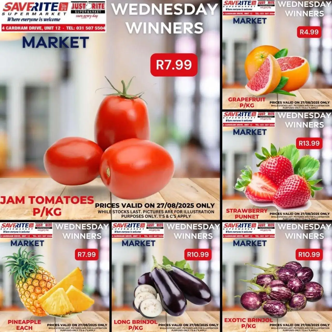 Saverite Wednesday Winners from 27/08 - 27/08/2025 > Promotions