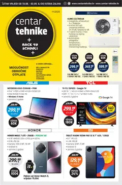 Pregled letka Katalog trgovine Centar Tehnike vrijedi od 18.08.2025