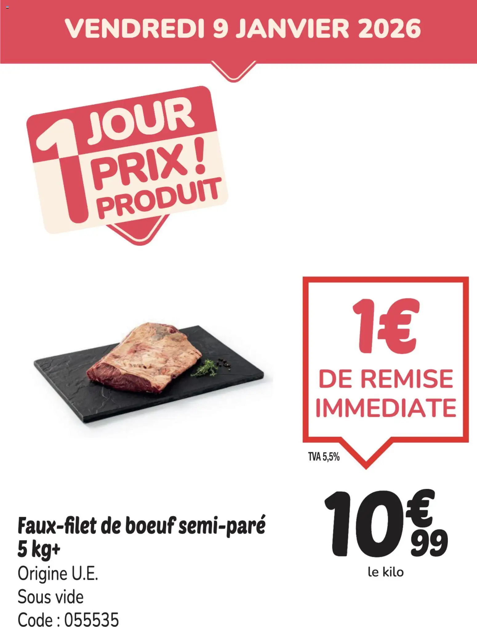 Prévisualisation de PROMO faux-filet UA du magasin Promocash formulaire valide 09/01/2026