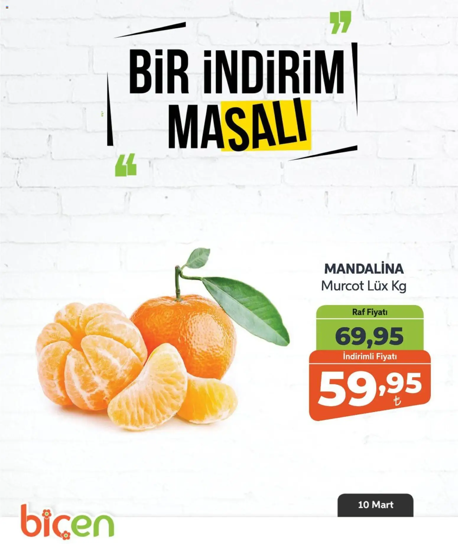 Biçen Market Biçen Market - Bir İndirim MaSalı - meyve 10.03.2026 - Broşürünün önizlemesi