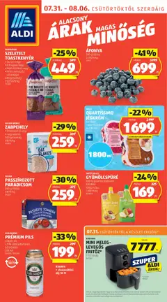 Aldi - Akciós újság Aldi megtekintése, amely érvényes 2025.07.31.-től