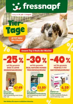 Vorschau der Angebote: Fressnapf Flugblatt gültig ab 31.07.2025