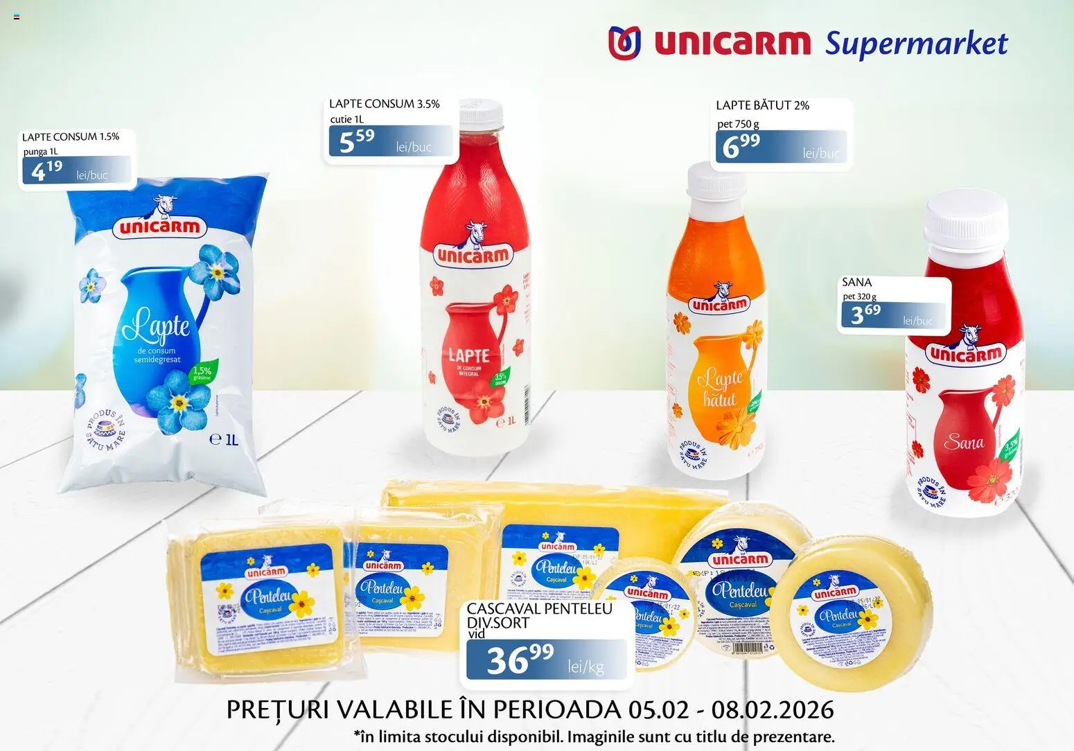 Previzualizarea de cataloage: Unicarm Catalog - Produse lactate valabil de la 05.02.2026