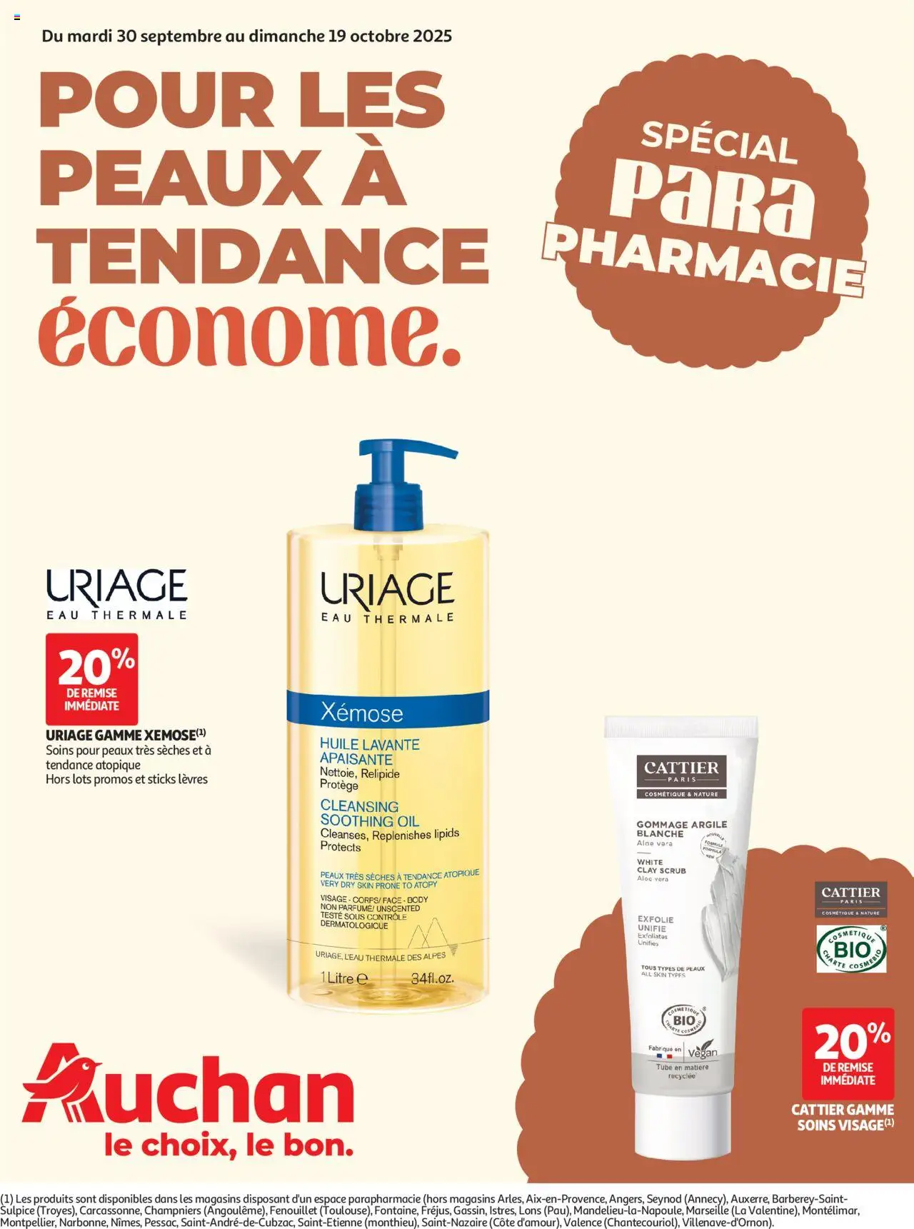 Auchan shop Pour les peaux à tendance économe geldig vanaf 30/09/2025 - Paginanummer 1 - La, Aloë Vera