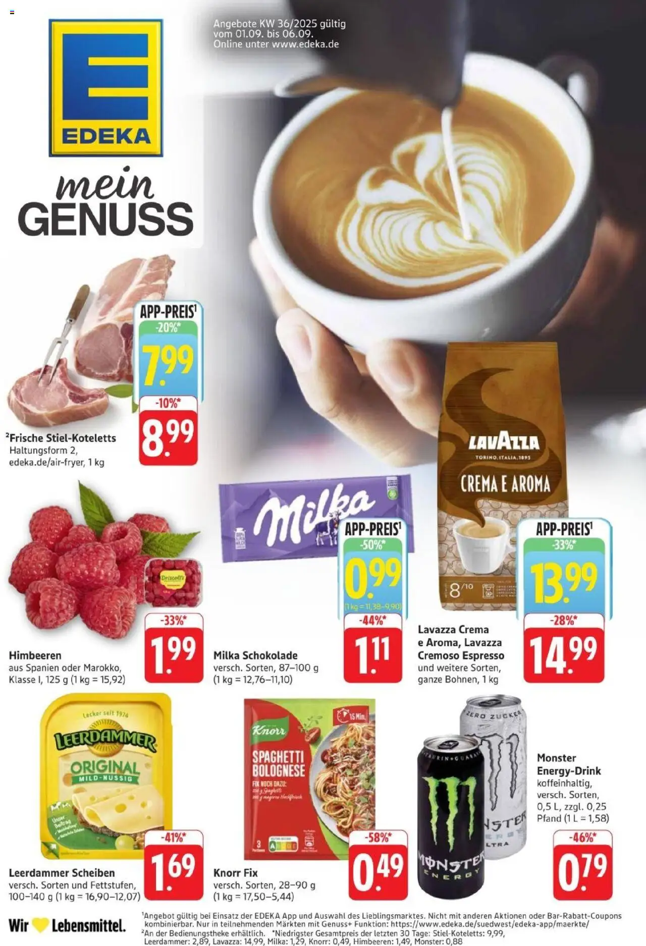 Edeka DE shop DE Folder - mein genuss geldig vanaf 01-09-2025 - Paginanummer 1