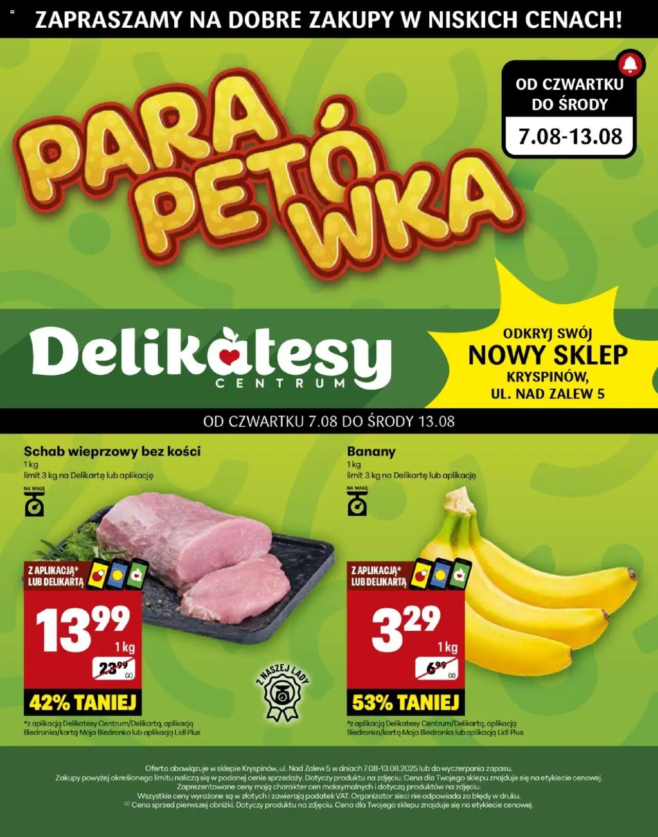 Delikatesy Centrum gazetka 07.08.2025 - Nowa gazetka promocyjna - Numer strony 1