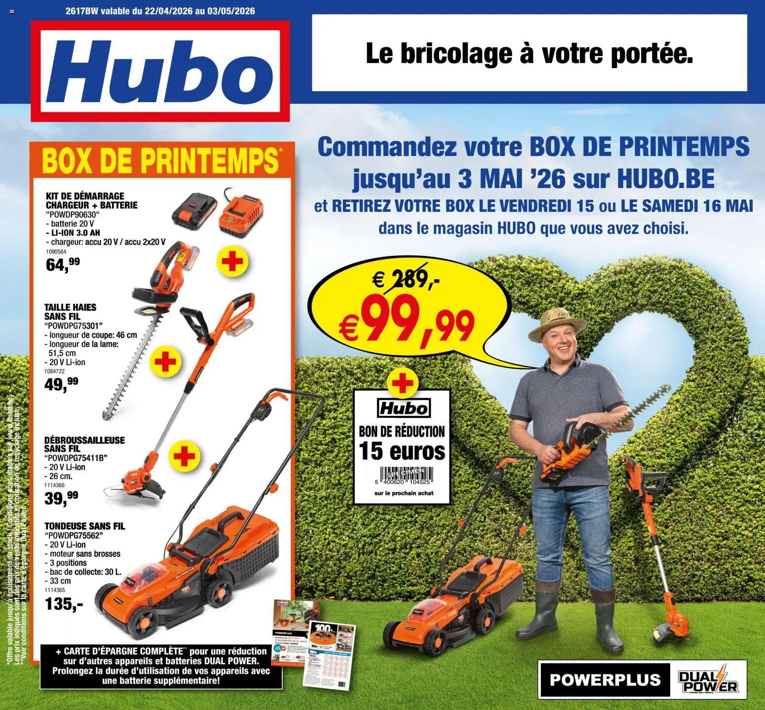 Voorbeeld van Hubo Publicité van winkel Hubo geldig vanaf 22/04/2026