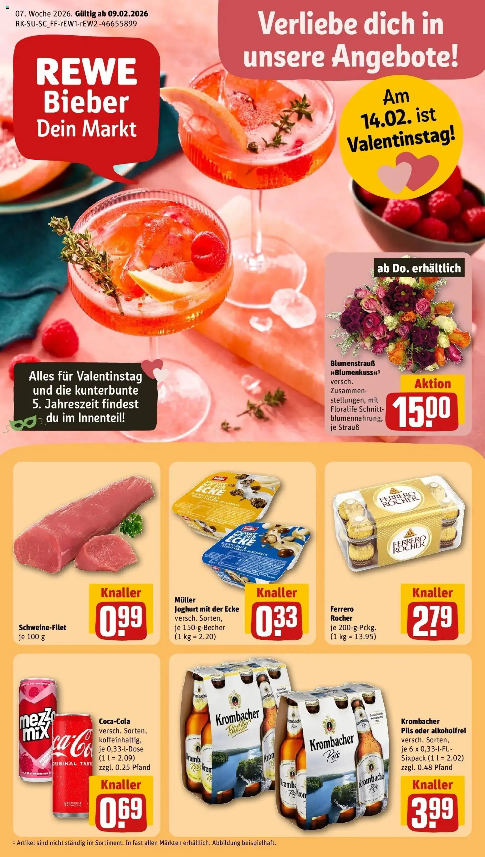 Vorschau von dem Prospekt des Geschäftes Rewe, gültig ab dem 09.02.2026