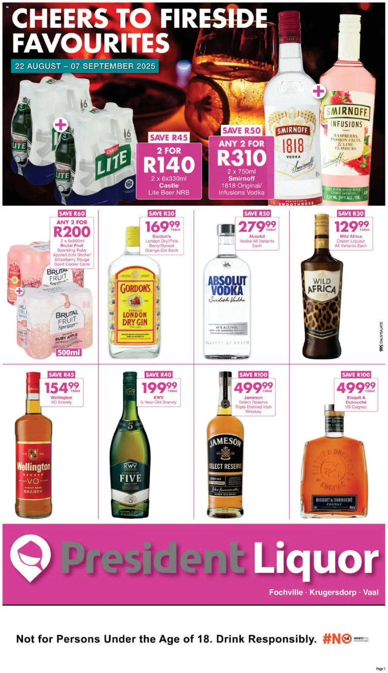 President Hyper Liquor Specials from 22/08 - 07/09/2025 > Promotions