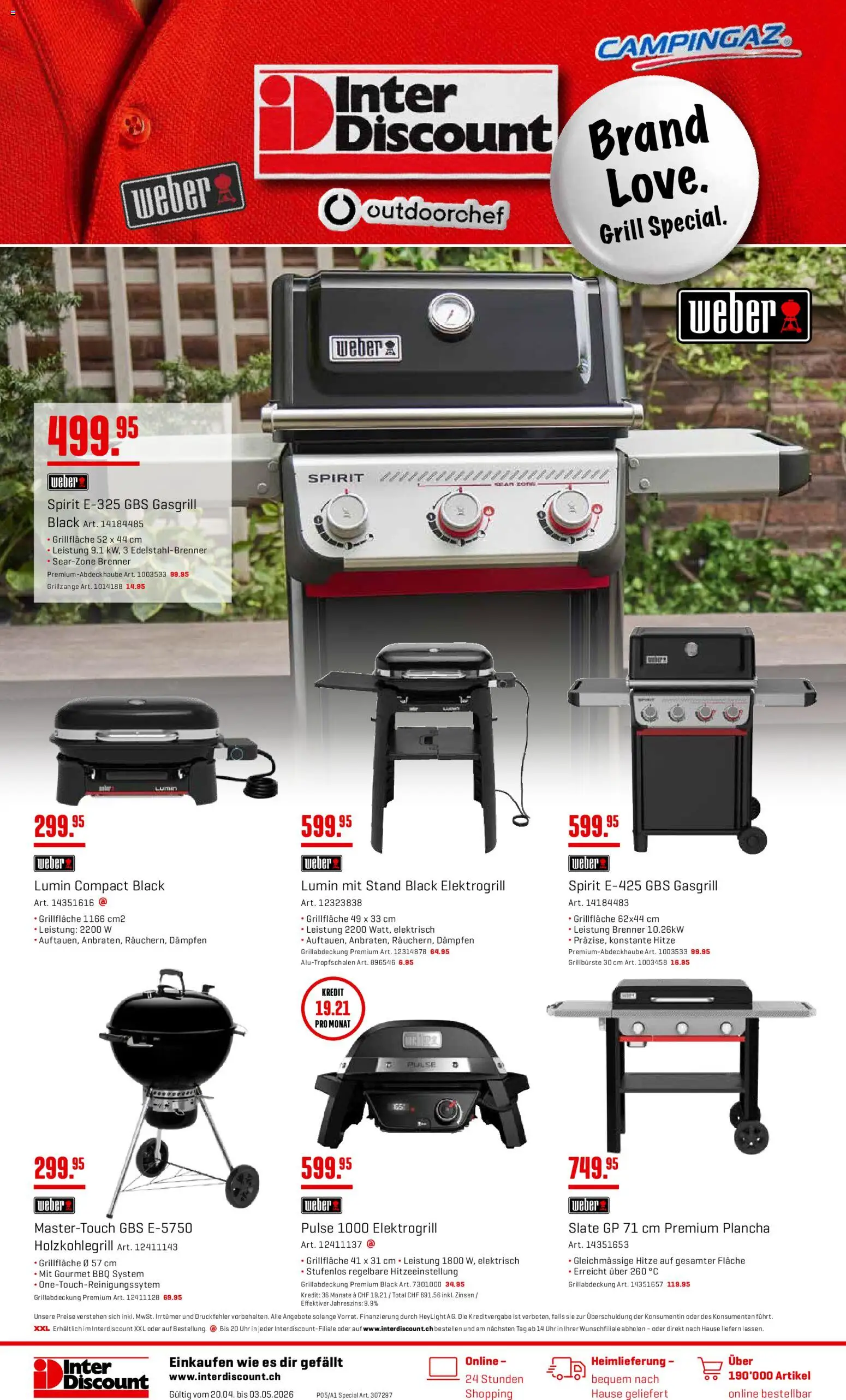Vorschau des Merkblatts Interdiscount aktionen Grill und eScooter vom Shop Interdiscount gültig von 20.04.2026 bis 03.05.2026