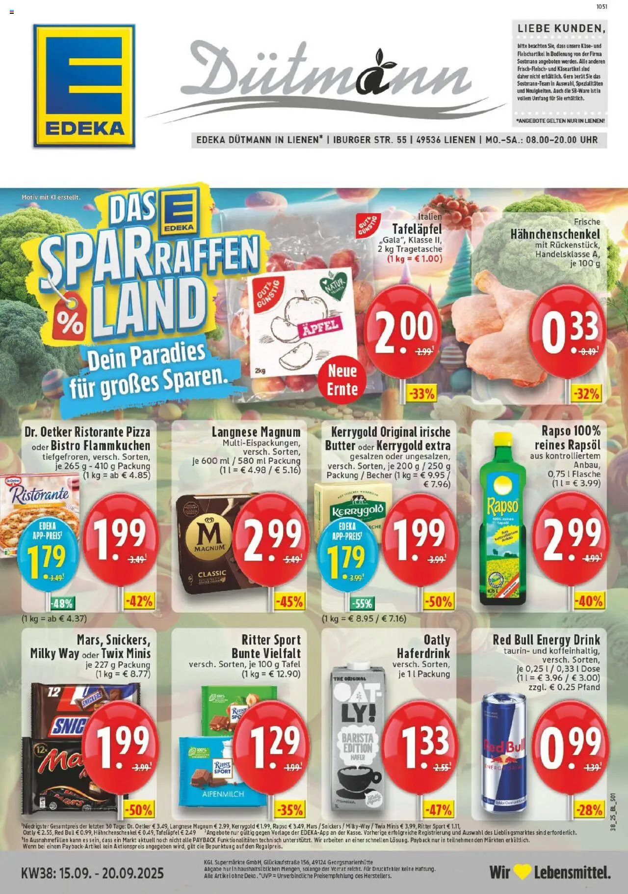 EDEKA Prospekt ab 14.09.2025 - Prospekt Lienen Online