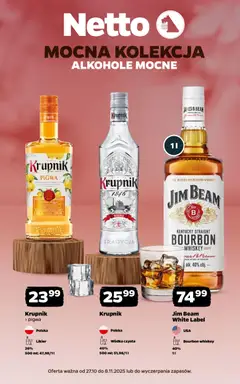 Pogląd gazetki "Alkohole mocne" ze sklepu Netto ważnej od 27.10.2025