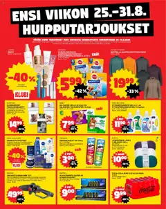 Kaupan Tokmanni Ensi viikon huipputarjoukset esikatselu, voimassa 25/08/2025
