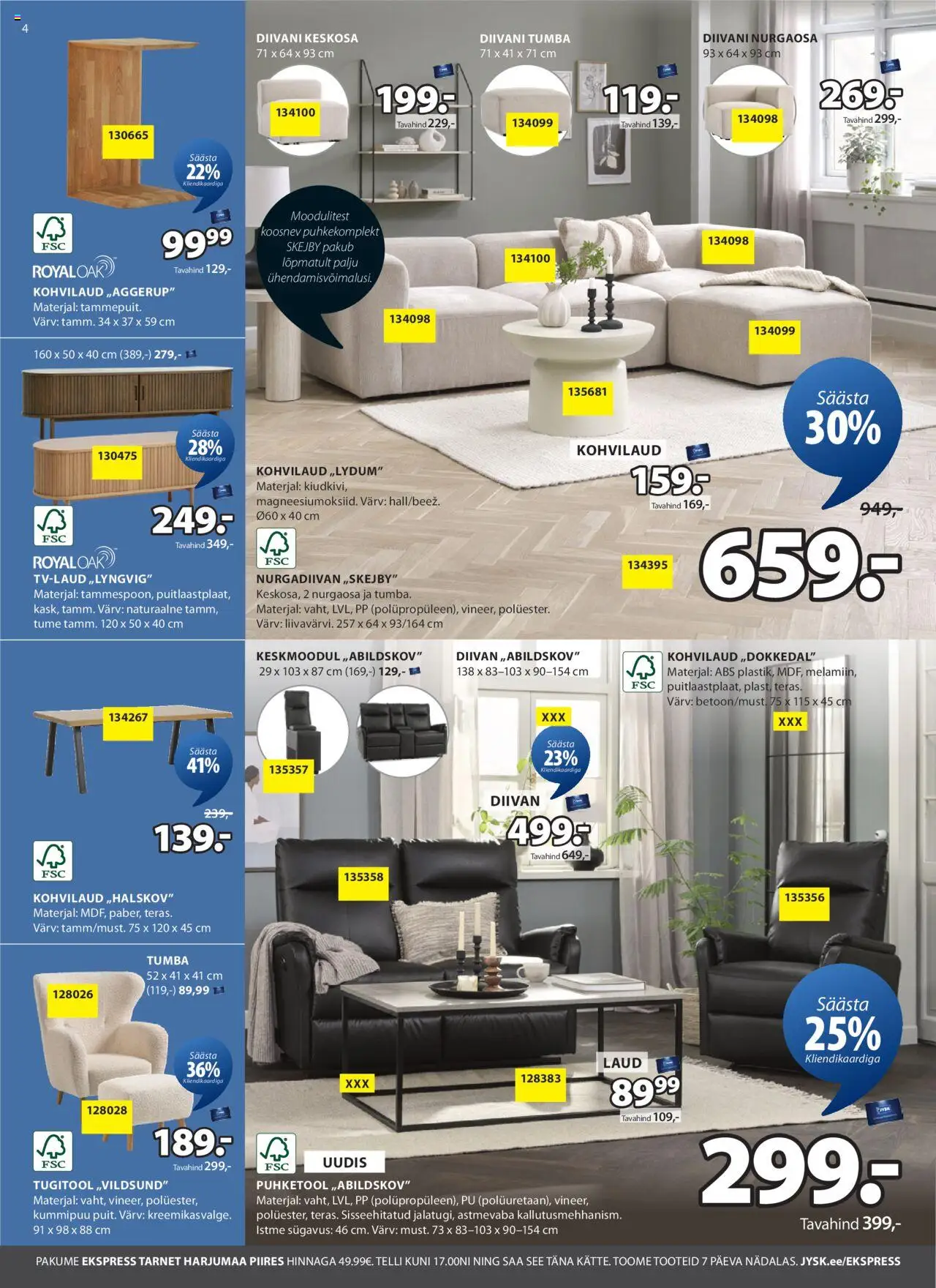 JYSK kliendilehe eelvaade alates 2025.10.14