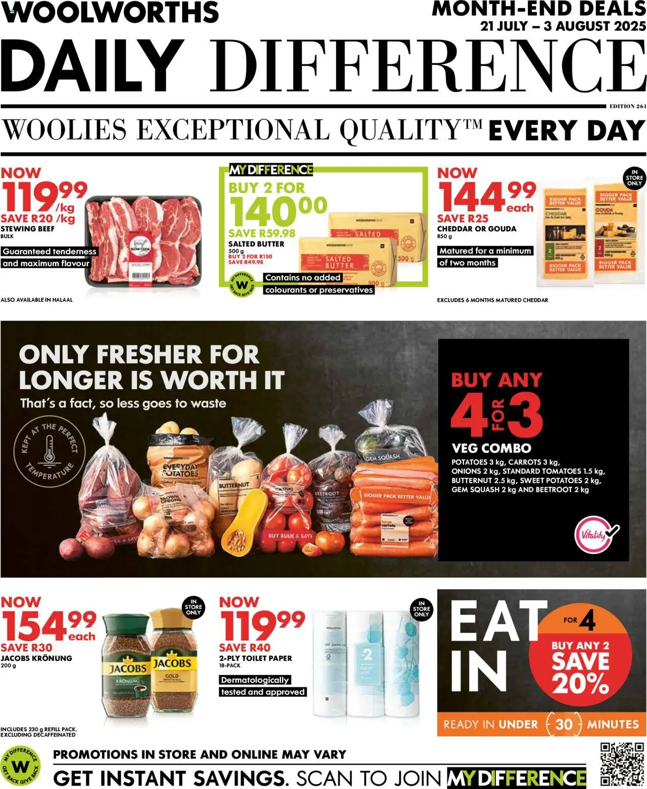 Woolworths Daily Difference - KwaZulu-Natal from 21/07 - 03/08/2025 > Promotions