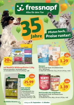 Vorschau von dem Prospekt des Geschäftes Fressnapf, gültig ab dem 24.09.2025