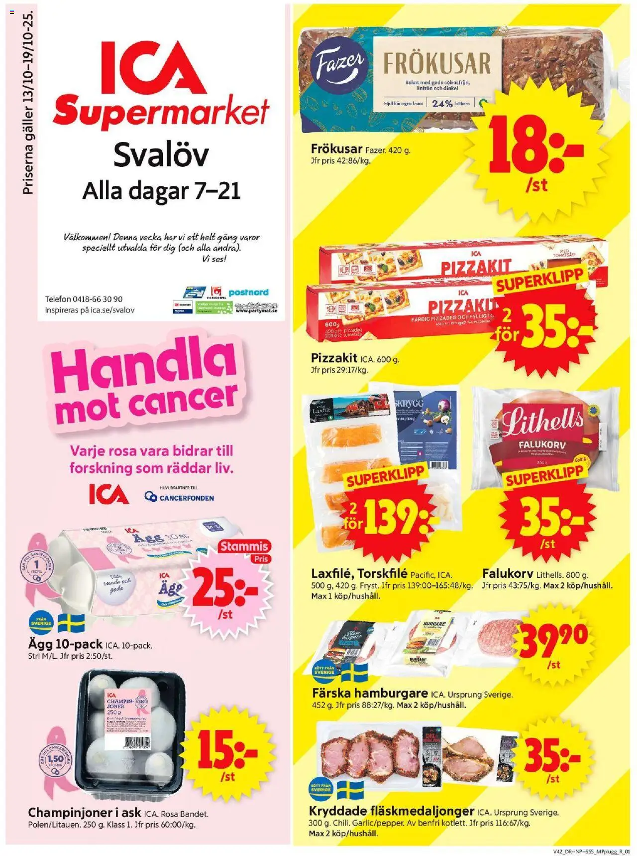 Svalöv är giltig 13/10 2025 > Veckans Erbjudanden gäller från 13/10/2025 till 19/10/2025 sidnummer 1
