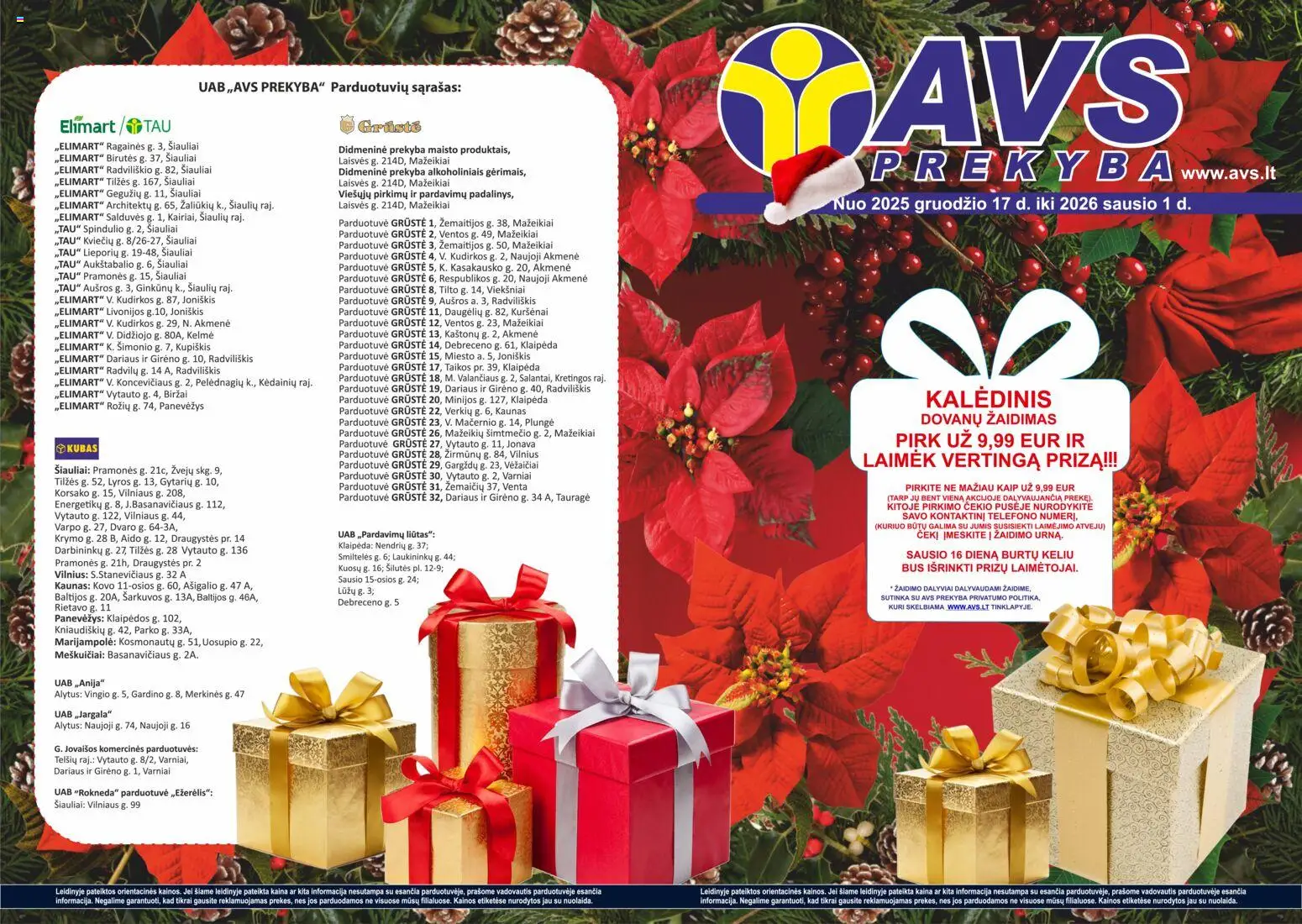 AVS parduotuvės leidinio Leidinys galiojančio nuo 2025.12.17 peržiūra