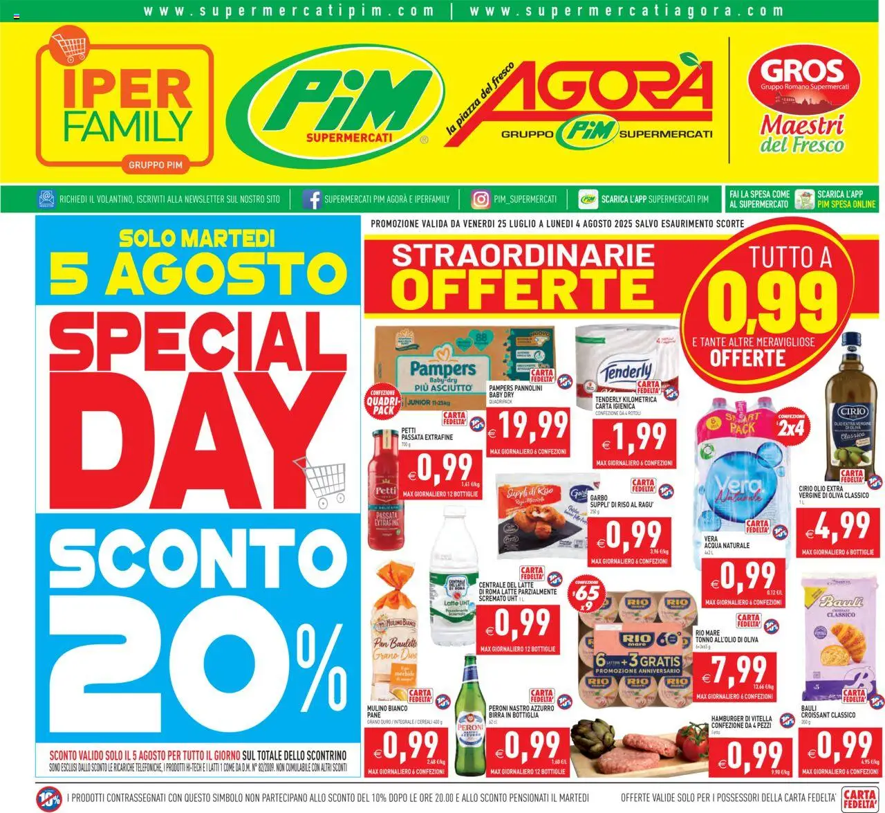 Volantino PIM Supermercati valido da 25/07/2025 numero di pagina 1