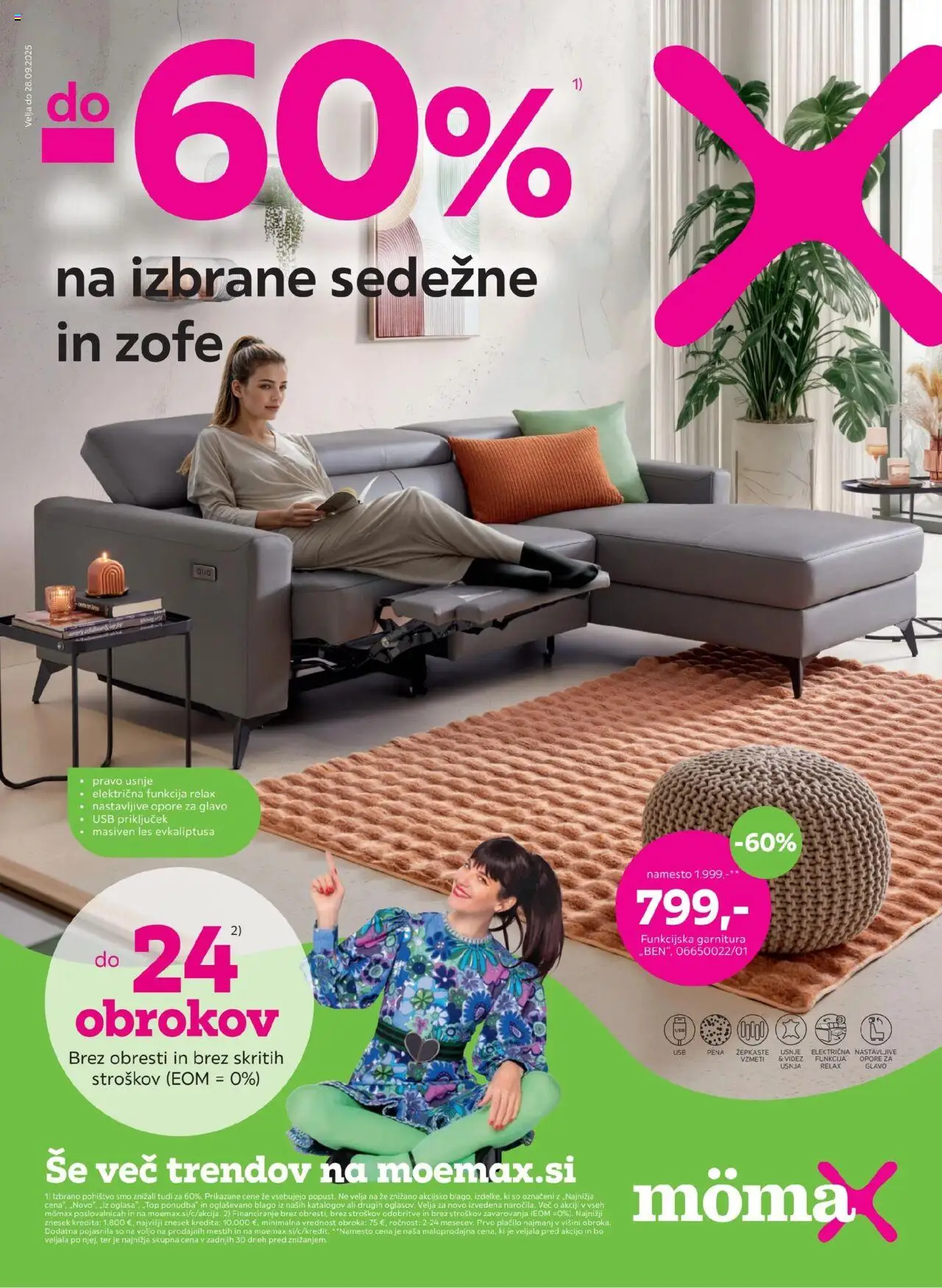 Mömax Katalog do -60% na izbrane sedežne in zofe od 01.09.2025 - aktualna ponudba - stran 1