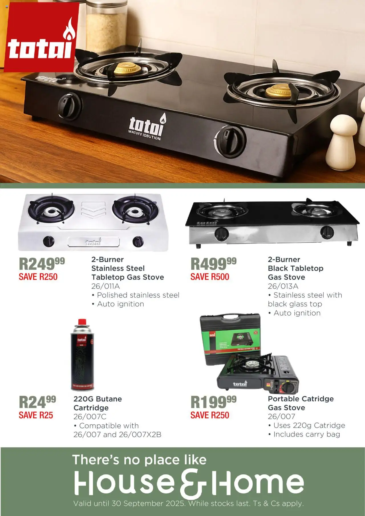 House and Home Totai Leaflet from 25/08 - 30/09/2025 > Promotions