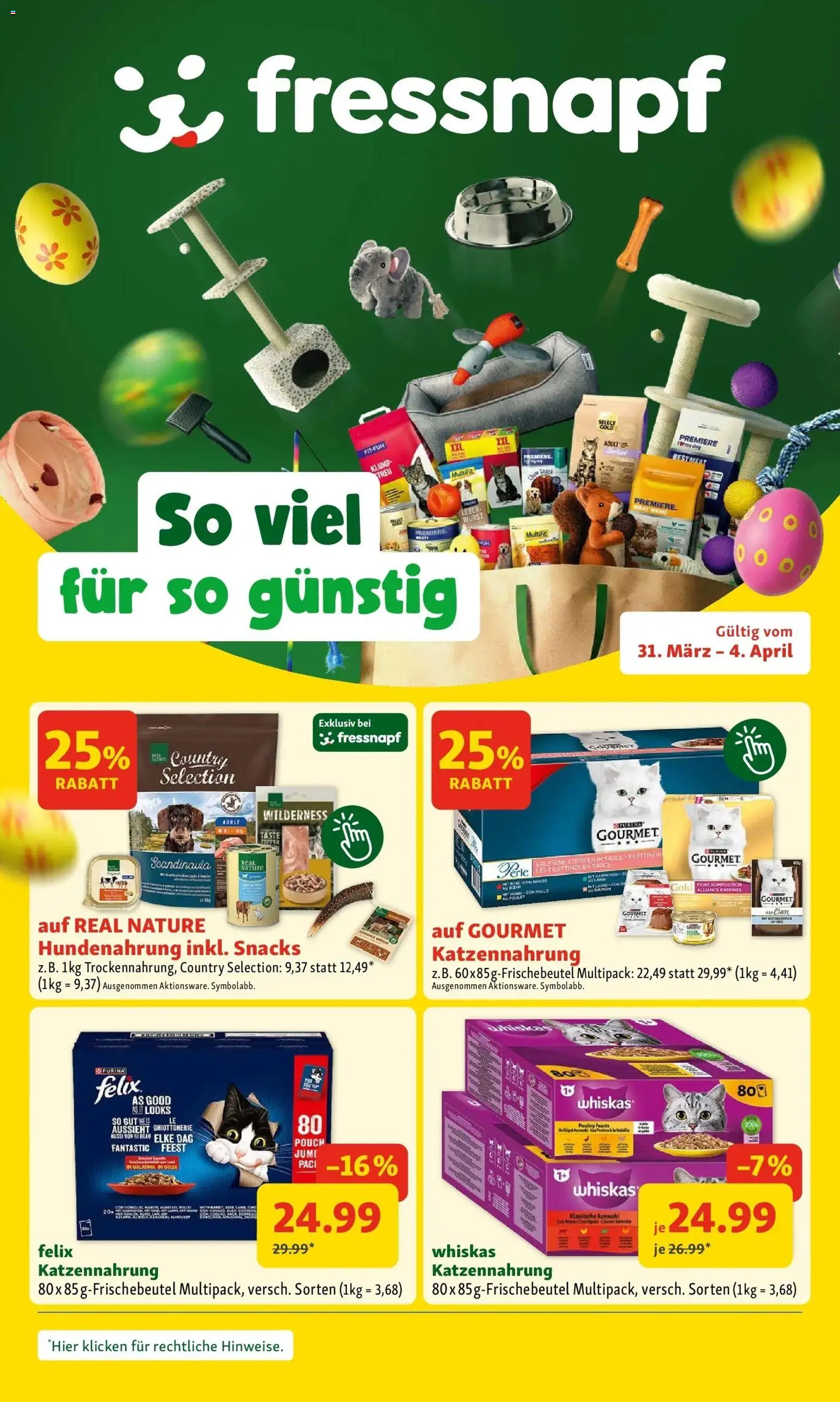 Vorschau der Angebote: Fressnapf Fressnapf Angebote 31.03. bis 04.04. gültig ab 30.03.2026