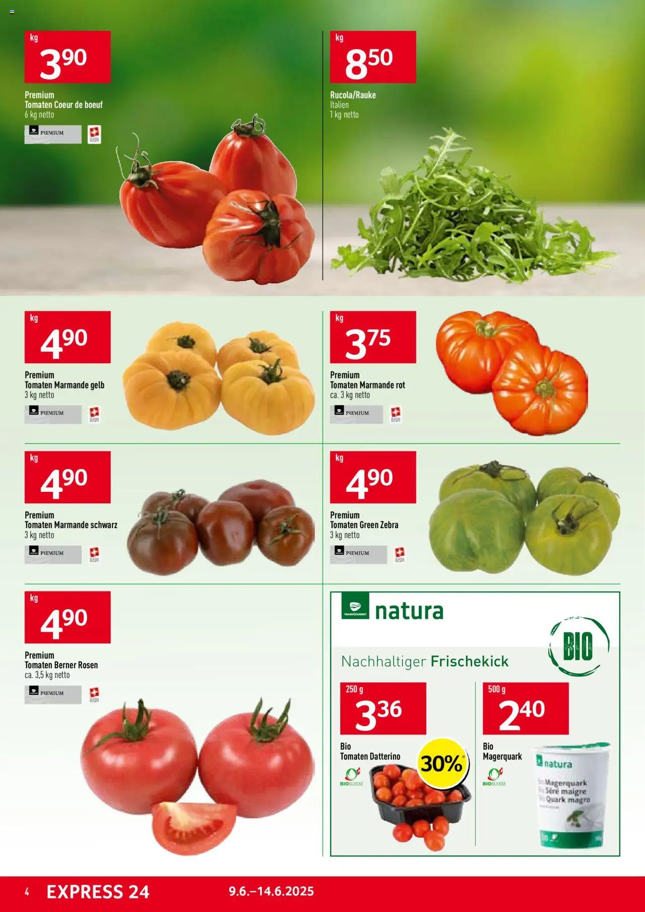 Prodega Aktionen ab 09.06.2025 - Seitennummer 4 - Quark, Tomaten