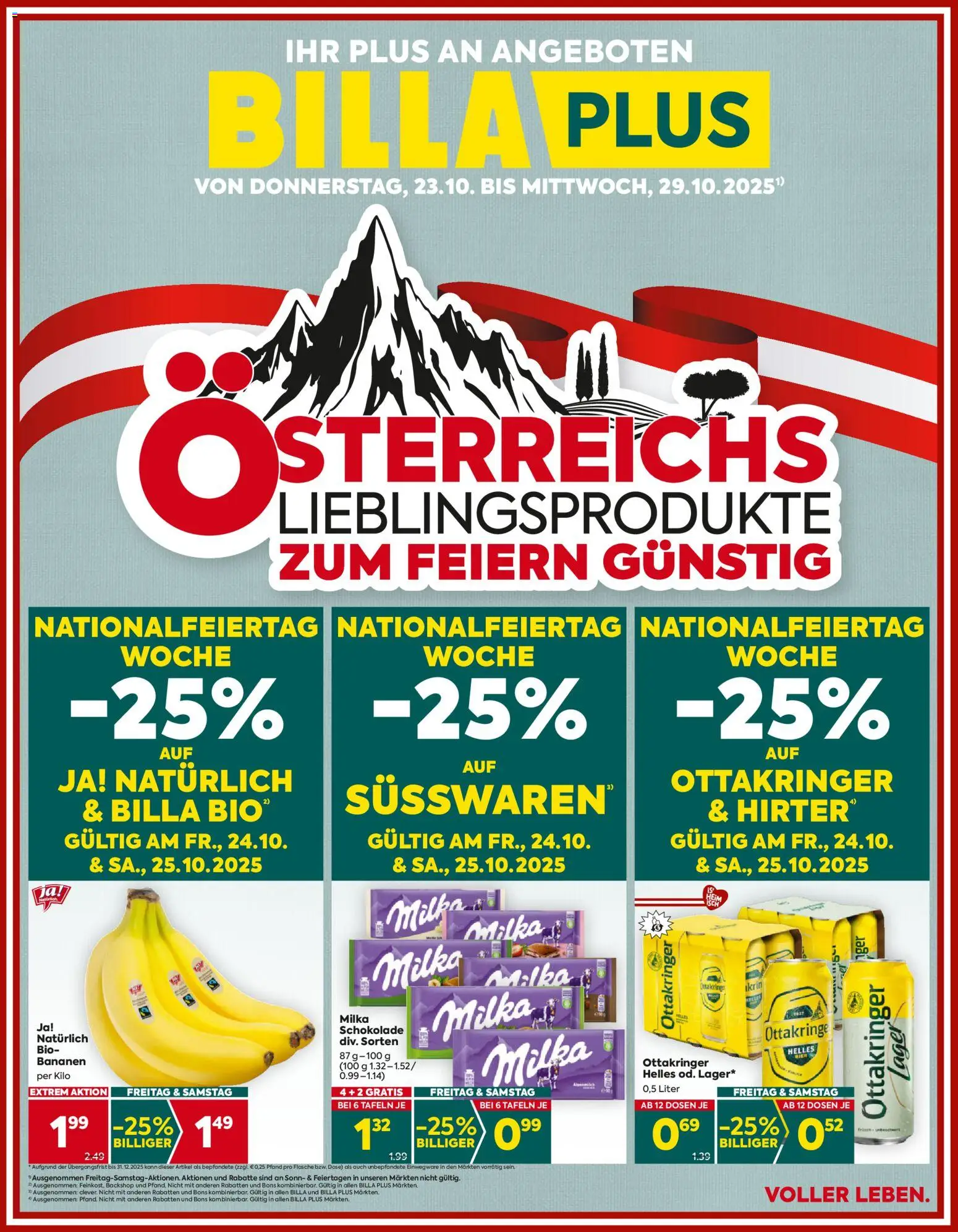  BILLA PLUS Flugblatt 23.10.2025 - Angebote aktuell, prospekt - Seite 1