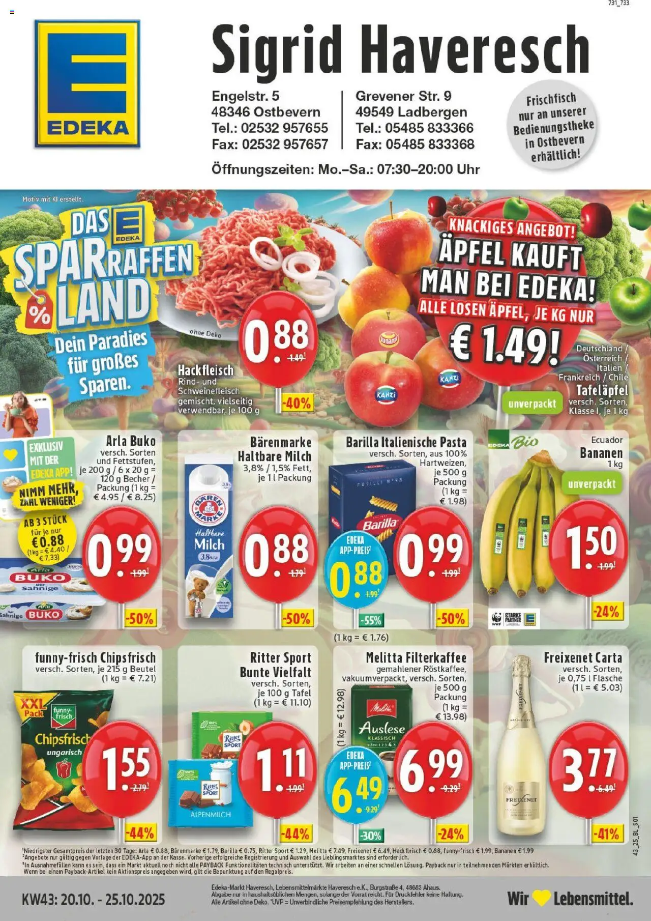 EDEKA Prospekt ab 19.10.2025 - Prospekt Ladbergen Online