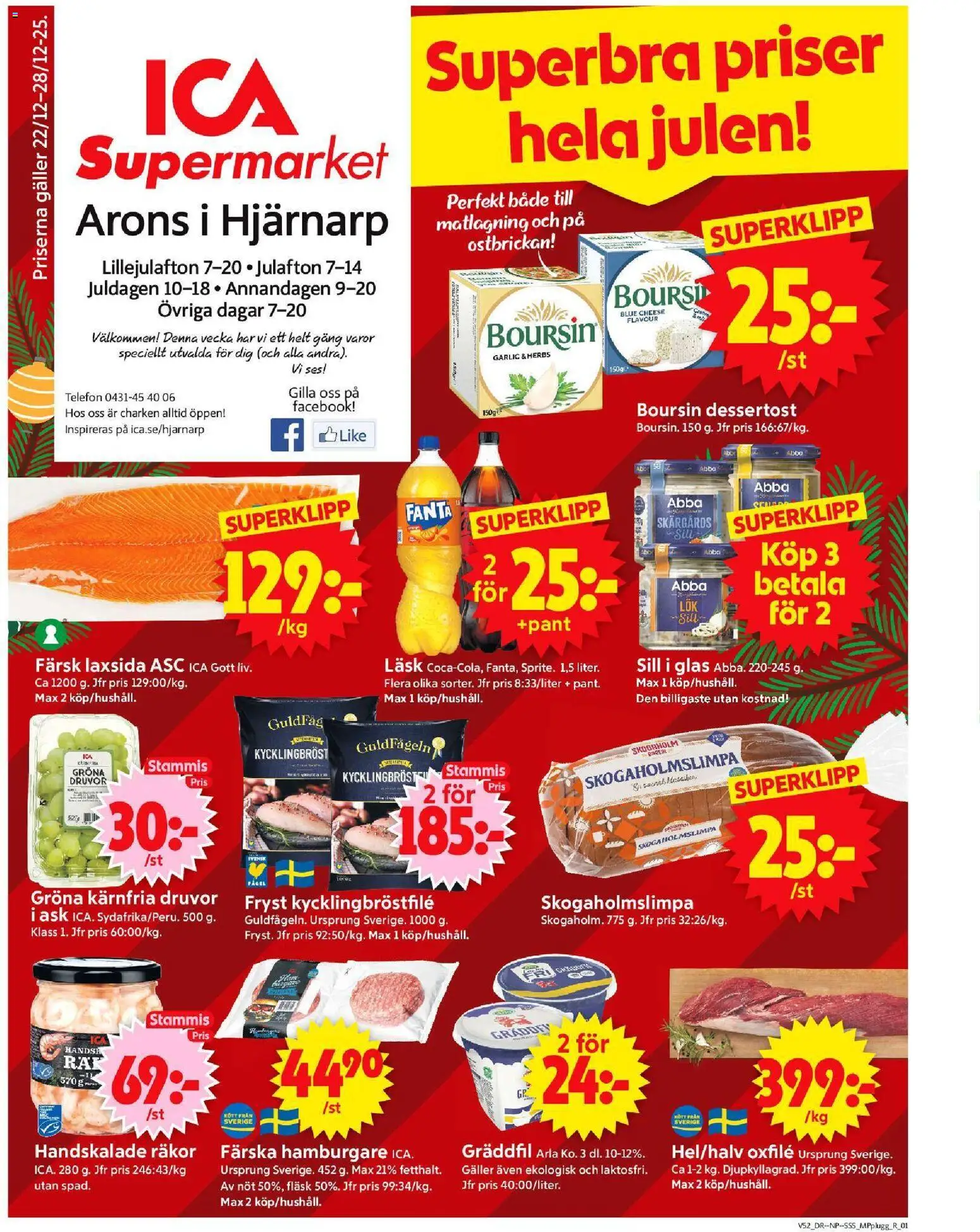 Förhandsgranska reklamblad Hjärnarp från butik ICA Supermarket gäller från 22/12/2025