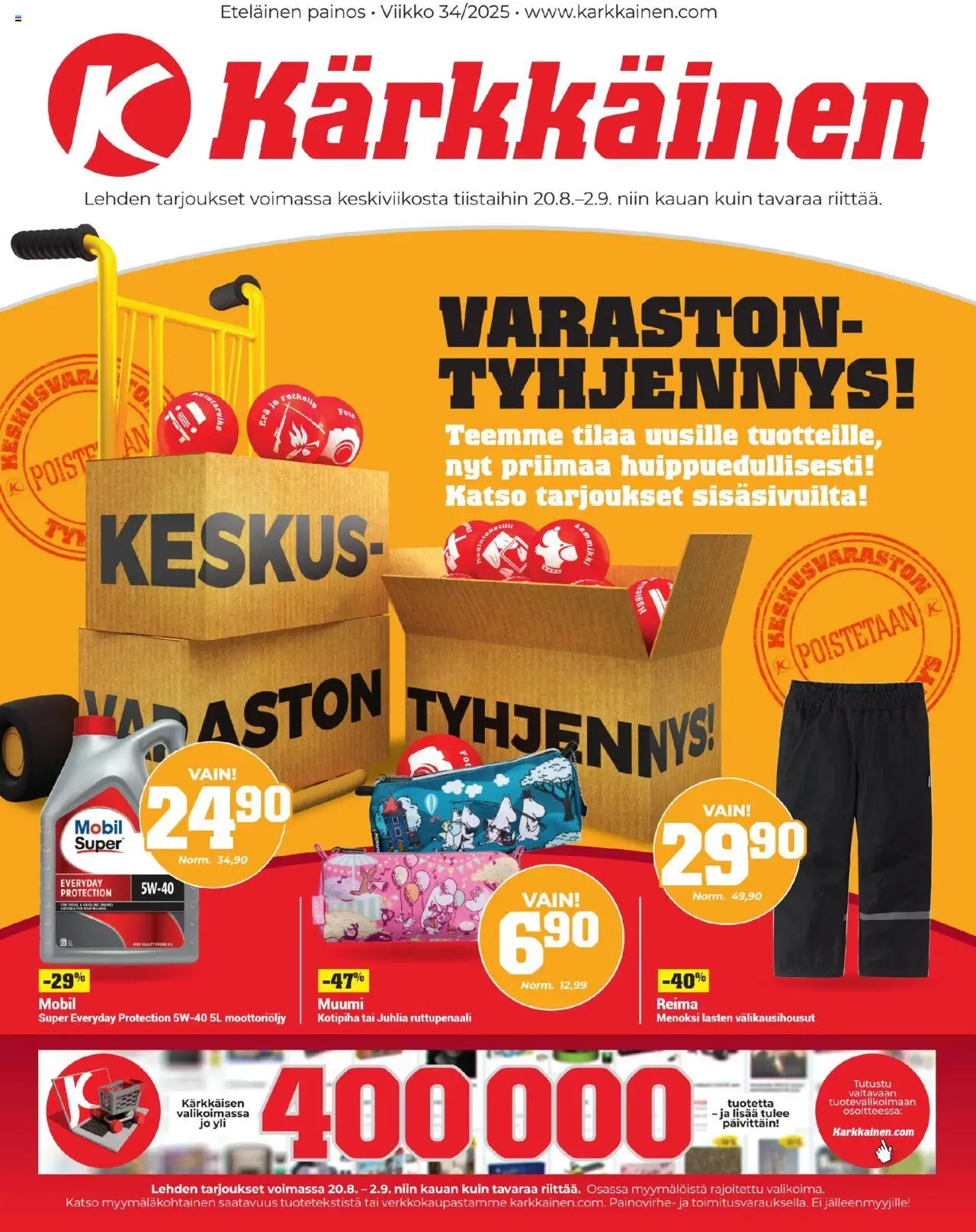 Kärkkäinen-kaupan Tarjoukset Eteläinen painos voimassa 20/08/2025 - Sivulla 1