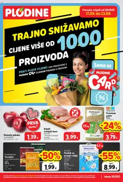 Pregled letka Katalog trgovine Plodine vrijedi od 17.09.2025