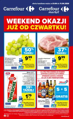 Pogląd gazetki "Carrefour gazetka - Weekend okazji" ze sklepu Carrefour ważnej od 09.04.2026