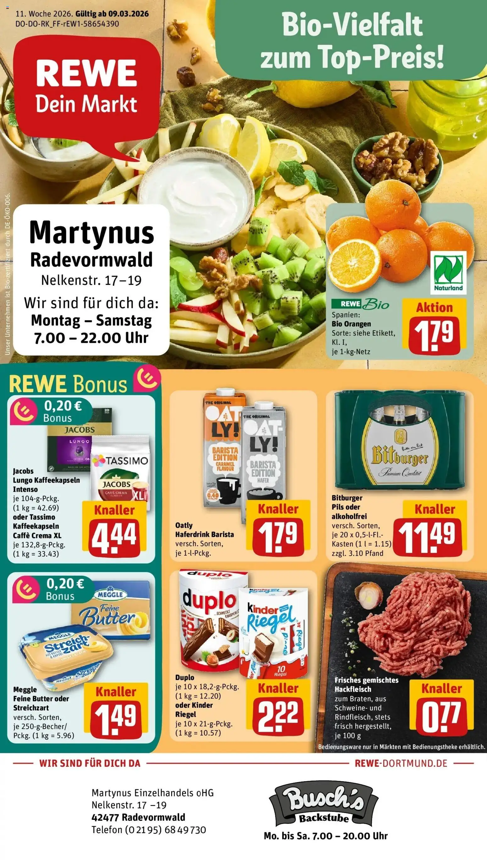 Vorschau von dem Prospekt des Geschäftes Rewe, gültig ab dem 09.03.2026
