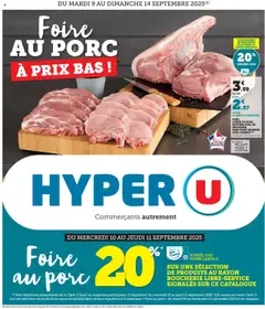 Prévisualisation de Foire au porc à prix bas du magasin Hyper U formulaire valide 09/09/2025