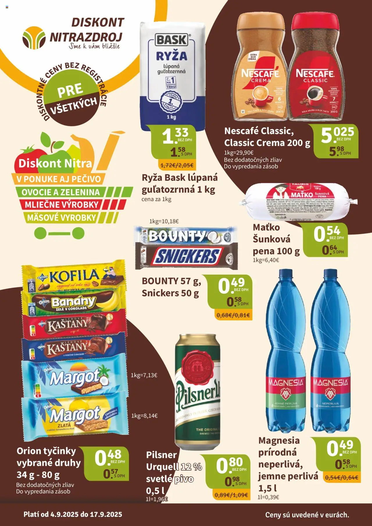 Nitrazdroj Diskont (04.09. - 17.09.2025) - Akčná ponuka